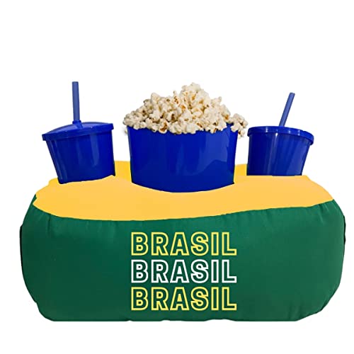 Almofada Porta Pipoca Verde e Amarela Copa Brasil