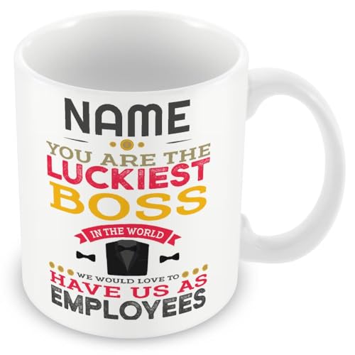 Personalised Boss Gift Mug – “You are the Luckiest Boss in the World”