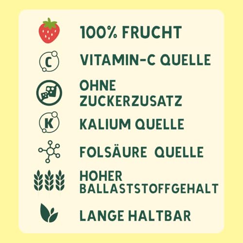 NutriPur Früchte Mix Fruchtpulver: 100g Fruchtpulver gefriergetrocknet – Getrocknete Früchte ohne Zucker Zusatz – Frucht Pulver, Gefriergetrocknete Früchte - Gefriergetrocknete Beeren