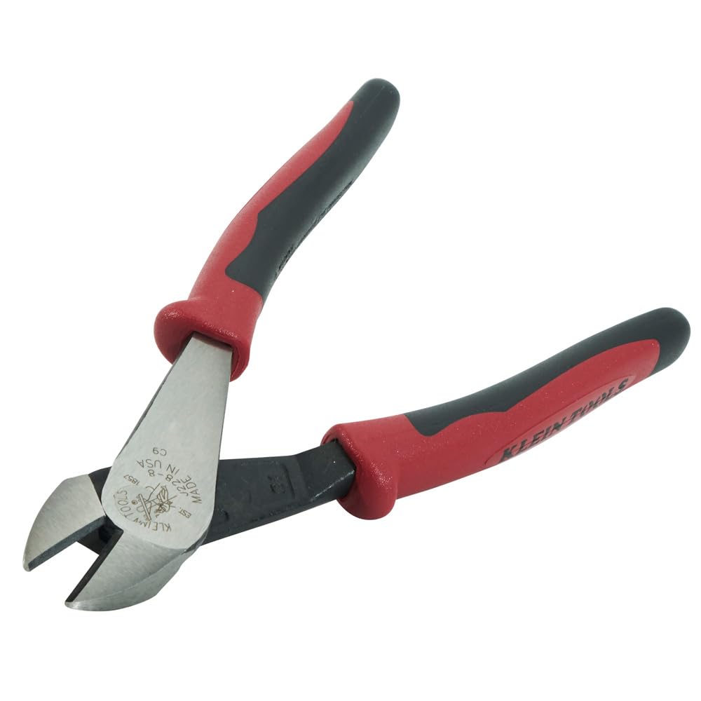 Klein Tools J228-8 Pliers, Made in USA, Diagonal Cutting Pliers with Dual-Material Journeyman Handles - Image 3