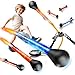 JUKUDAHU Rockets for Kids Age 4-8 with 4 LED Rockets and Launcher - Outdoor Toys for 4 5 6 7 8-12 Year Old Boy Birthday Gift, Air Powered Flying Toy Shooting Up to 100 Feet, Toys for Kids Ages 8-12