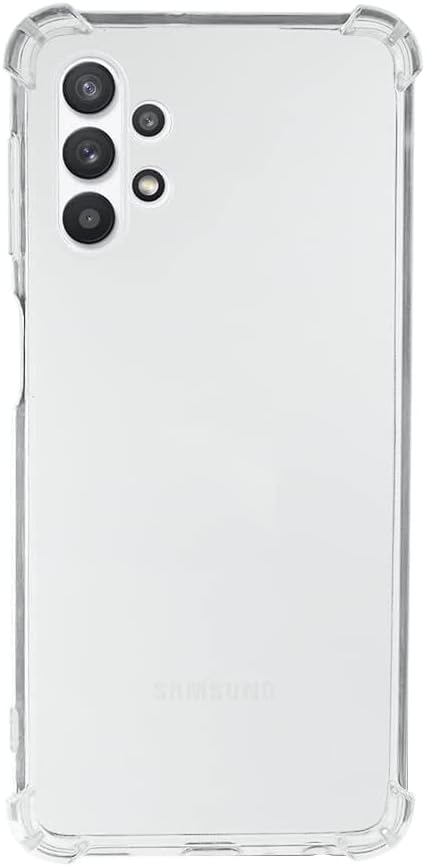 QUITECO Cover Trasparente per Samsung Galaxy A32 4G, Custodia Resistente in TPU, Anti Urto con Angoli Rinforzati, Protezione Bordi e Antigraffio
