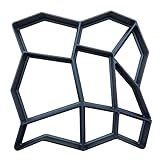 BONMW Molde Path Maker, Cemento De Hormigón Reutilizable Diseño De Piedra Pavimentadora Walk Mold Garden Patio Driveway Pathmate Mold (36 * 36 * 3.6CM)