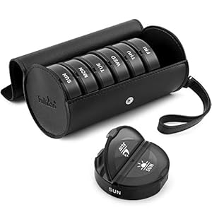 Fullicon PU Case Wekelijkse Pillendoos Organizer 2 keer per dag