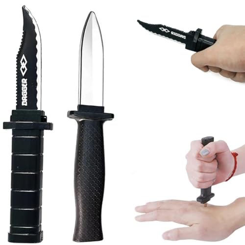 COYUN 2PCS Verschwindete Trickmesser Einziehbare Klinge Gefälschte Theatermasser Zaubermesser Kunststoff Scherzartikel Zaubertrick Requisiten für...