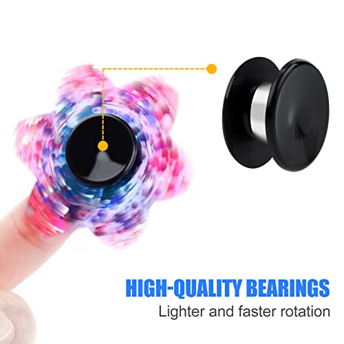 NiArt Fidget Spinner Toy DIY Bearing with Caps Set 22-Pack, MR137 0.5" Single-Sealed Chrome Steel Bearing Balls Replacement High Speed 13mmx7mmx4mm Epoxy Resin Casting Craft Skateboard Stress Reliever