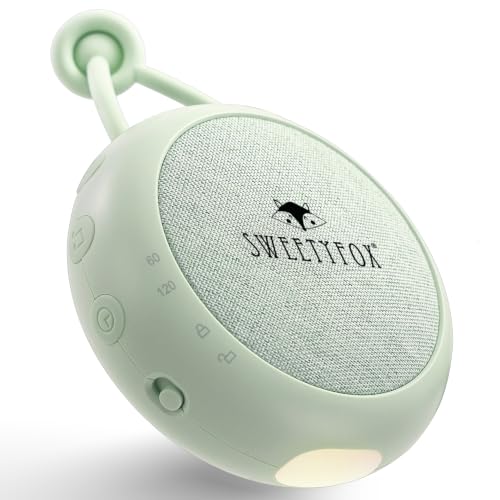Sweety Fox White Noise Machine, Einschlafhilfe Kinder, Nachtlicht, Grün – Ansicht 1