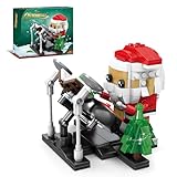 KAZI Santa Claus Building Toys for Kids,A Santa Claus Playing Drum,Indoor Christmas Decorations for Tabletop & Home,Christmas Party Favors, for Boys Girls Ages 8+