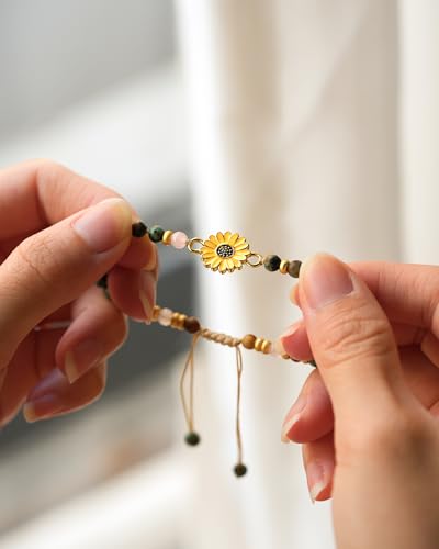 Image of Tarsus Sunflower Gifts for Women Teens - Positivity, Love & Strength | Unique Gift for Birthday, Christmas, or Thank You Occasion, Sunshine Sunflower Bracelet for Friends Coworkers Daughter...