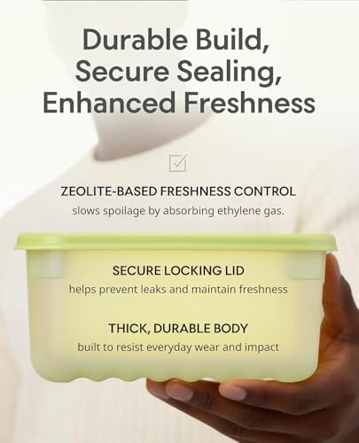 Image of LocknLock Fresh Block 2.2L Food Storage Containers (Pack of 1) | Airtight Fridge Storage Box with Air Vent System | BPA-Free Vegetable, Fruit & Grocery Storage Container