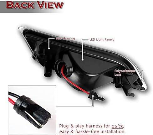 EPARTS Fender Side Marker Light Turn Signal Lamp Assembly Replacement Compatible With 2010-2013 Mercedes Benz W212 E-Class E300 E350 E550 (Clear Lens/White LED)