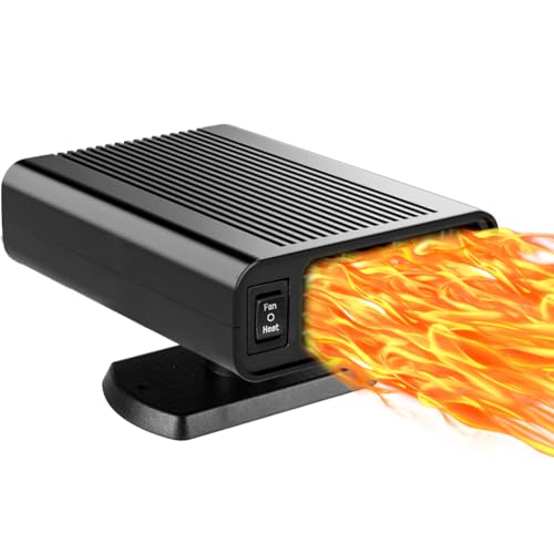 12V 150W Portable Heater For Car,360° Rotatable Quick-Heating Car Defroster Windshield Heater