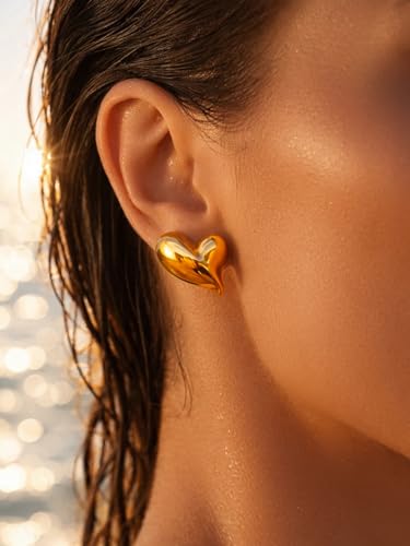 Image of Rubans Demi Fine Stainless Steel Stud Earrings Daily Gift for Women & Girls