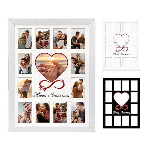 FramePro 12x16 Anniversary Picture Frame with Heart, Multi Photo Frame