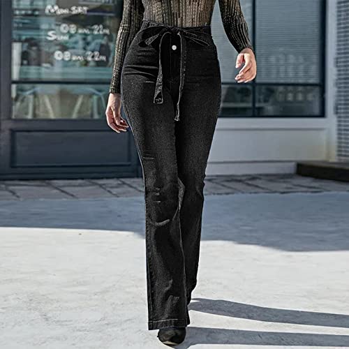 Short jean grande taille évasé à taille moyenne avec ceinture intégrée - 6