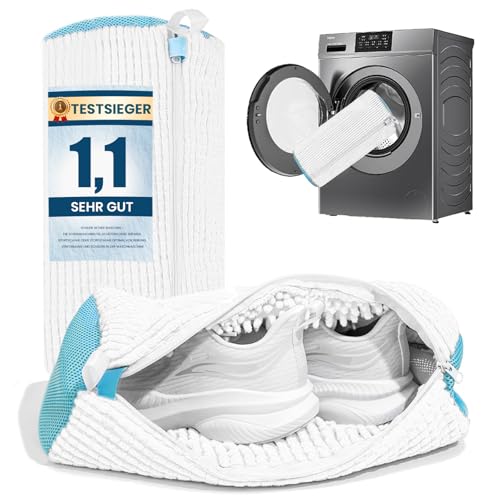 HUPIRCT 2 Piezas Bolsas Para Lavar Zapatillas en Lavadora, Reutilizable, Limpieza Completa de 360 ​​Grados, Cremallera de Bloqueo Automático Invisible, Apto Para Todas Las Lavadoras y Zapatos