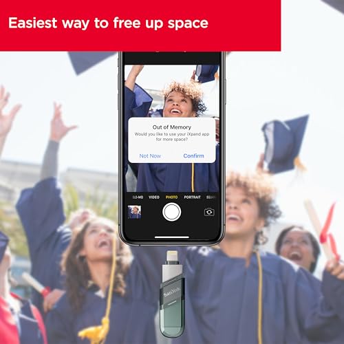 SanDisk iXpand USB 3.0 Flash Drive Flip 128GB for iOS and Windows, Metalic - Image 2