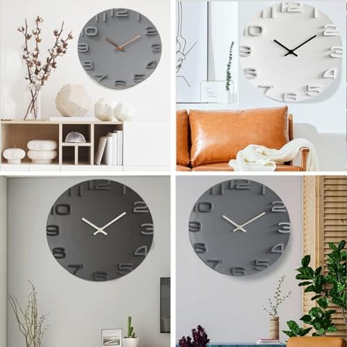 Horloge murale numérique 3D silencieuse sans tic-tac pour le bureau - 4