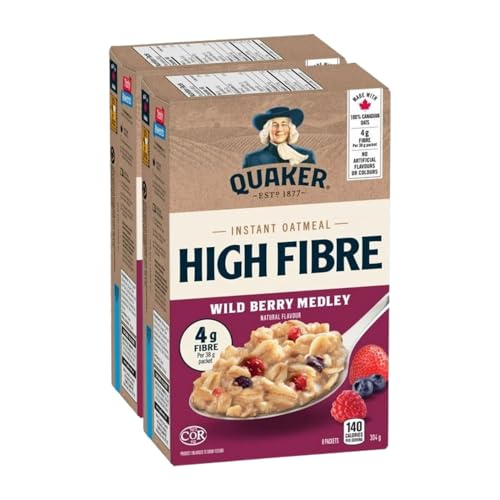 Quaker High Fibre Wild Berry Medley Instant Oatmeal cover