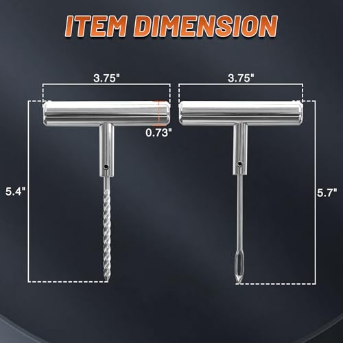 Image of Tire Repair Puncture Tool Kit Heavy Duty Stanless Steel T-Handle Tire Repair Tool for Automobiles Motorcycles