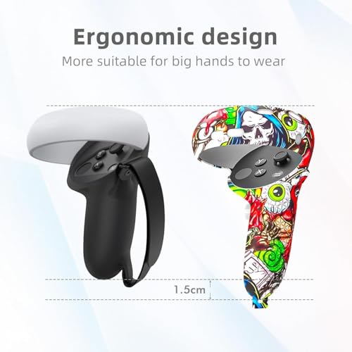 Image of VR Accessories Compatiable with Oculus Quest 2, Silicone Face Cover /Controller Grip Cover /VR Shell Cover /Lens Cover /10PCS Disposable Eye Cover are Included in VR Headset Accessories Set, Green Phantom