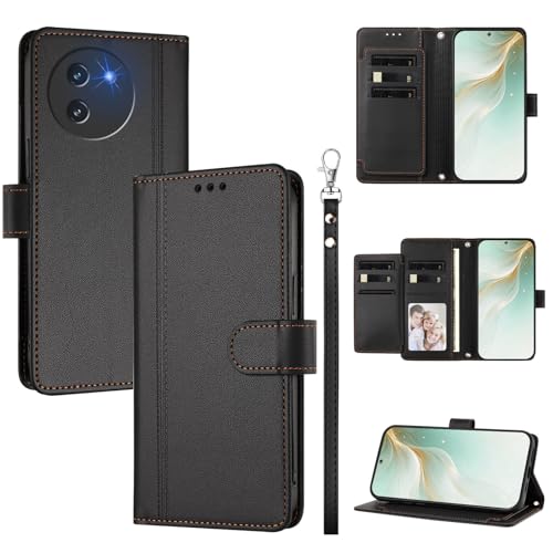 �X�}�z�P�[�X �Ή��@�� for Doogee Note 59 / Note 59 Pro �X�}�z�P�[�X�y�E�H���b�g�f�U�C�� �f���A���J�[�h�X���b�g �L���b�V�� �t���b�v���X�^���h �����h�~�zBlack
