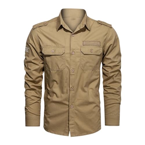 Chemise brodée homme WOLONG en coton de qualité supérieure