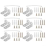 Juego de 12 soportes de ángulo recto para estabilizar muebles y minimizar los riesgos de volcado