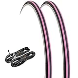 GORIX Road Bike Slick Tire 700×23C (2 Tires+2 Tubes Set) Cycling Bicycle (Passion(Global Edition))