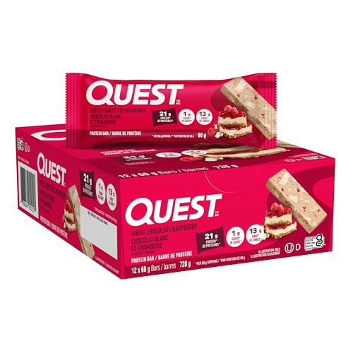 Quest Nutrition Quest Bar White Chocolate Raspberry 12/box, 720 g