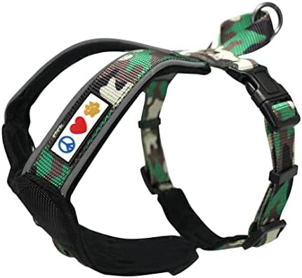 Pawtitas Pet Accessories Adjustable Padded Reflective Dog Harness, Step In Or Vest Harness, Comfort Control Walk, Puppy Trainer, Reduces Pull Tugging, Choking M MediumTeal