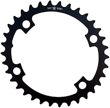 Oval SHARKTOOTH 110BCD 5-Bolt CNC Machined Aluminum Alloy Black Road Chainring Increased Power Output New
