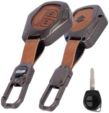 Auto Thrill Premium Metal Leather Key Cover Compitable for Suzuki Swift ...