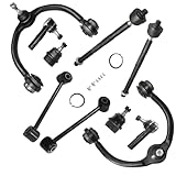 ‎Psrorkeu 10PC Front Suspension Kit Upper Control Arm Ball Joint Inner Outer Tie Rod Sway Bar for Jeep Grand Cherokee 2005-2010 for Jeep Commander 2006-2010 K620188 K80629 K80861 ES80643 ES80644