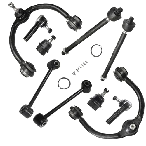 ‎Psrorkeu 10PC Front Suspension Kit Upper Control Arm Ball Joint Inner Outer Tie Rod Sway Bar for Jeep Grand Cherokee 2005-2010 for Jeep Commander 2006-2010 K620188 K80629 K80861 ES80643 ES80644