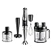 Braun MQ9187XLI MultiQuick9 Minipimer, Frullatore ad Immersione dotato di frusta a filo, Tritatutto da 500ml,Robot da cucina XL da 3,2L e Schiacciapatate, 1200watt, No schizzi Tecnologia SplashControl