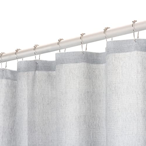 Rideau de douche lavable en machine avec 12 crochets métal