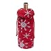 Track Groove New Snow on Red Christmas Decorazioni Natale Poinsettia Bouquet Bocca Borse Bottiglia Set 4PCS / LOT (colore : Rosso, Dimensioni: 9x9x32cm)