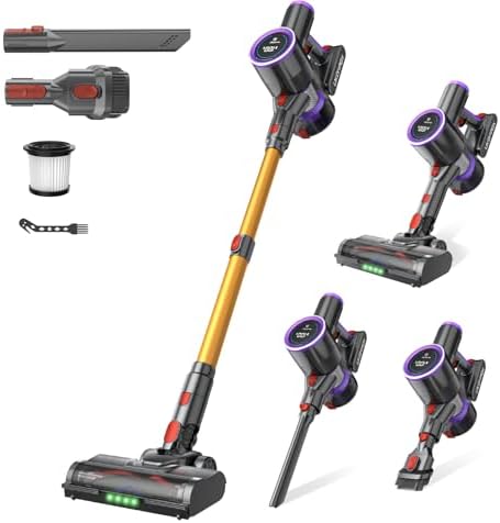 Cordless Stick Vacuum Cleaner: 550W 50KPA 45Mins with Powerful Su...