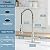 GIMILI Filter Kitchen Faucet for Water Filtration System Drinking Water Faucet 3 in1 Commercial Style Pull-Down Single Handle, Brushed Nickel (Without Water Filtration Device)