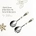 Spode Christmas Tree Salad Server Set (2-Piece) - 10 Inch Stainless Steel with Porcelain Handles, Festive Flatware for Holiday Dining - Dishwasher Safe, Seasonal Entertaining & Gift-Giving