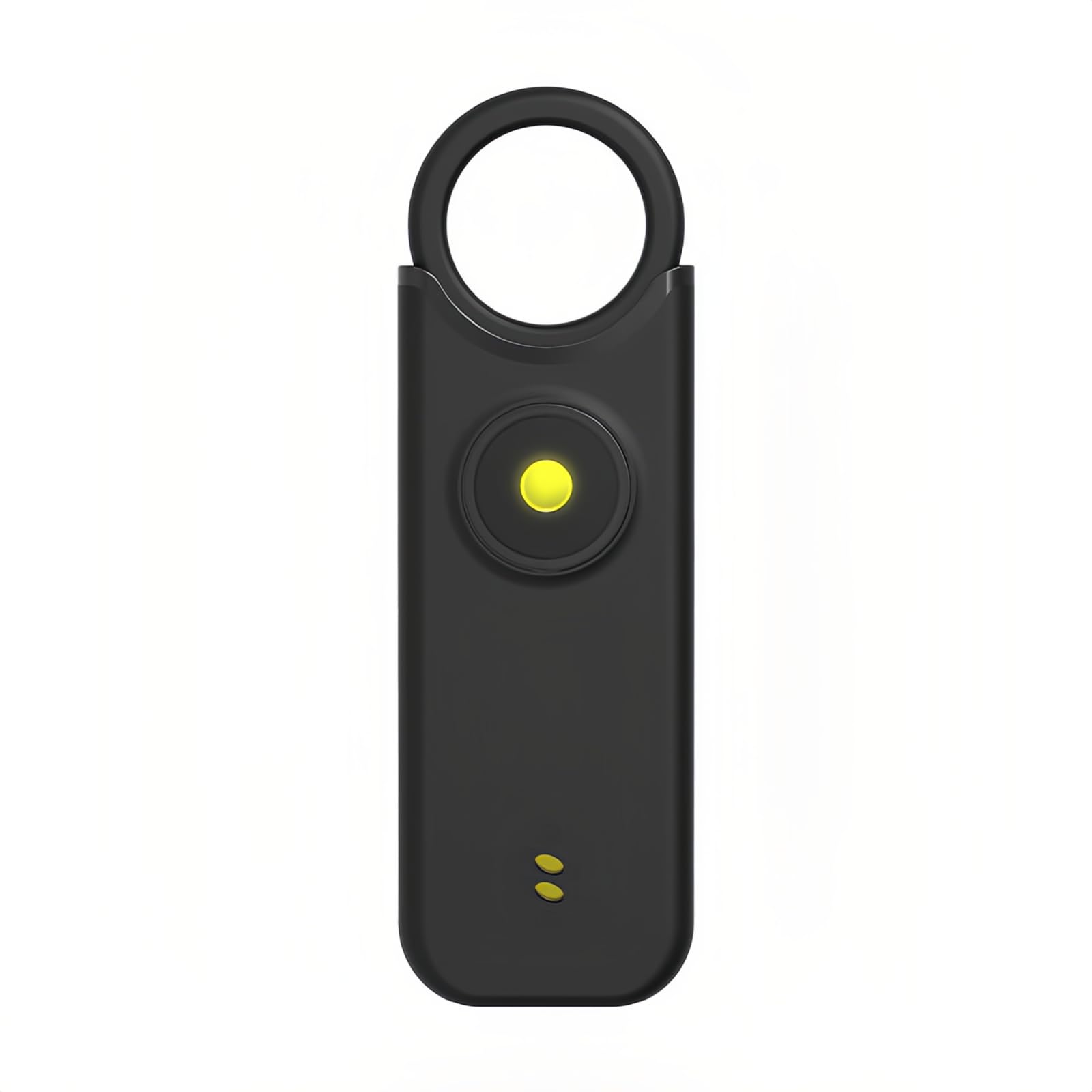 Alarma de seguridad ruidosa llavero con volumen de 135 dB, portátil, recargable, aviso de batería débil, luz de flash LED, alarma de emergencia personal para mujeres, niñas, niños, negro