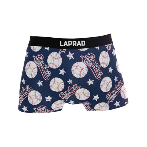 Laprad Men's Boxer Briefs Baseball Soft Underwear Stretch Boxer Shorts Leg