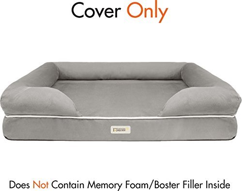 100 Percent Suede Super Deluxe Upgrade/Replacement Cover for Friends Forever Bed/Couch Petfusion Bed (Pewter XL Cover)