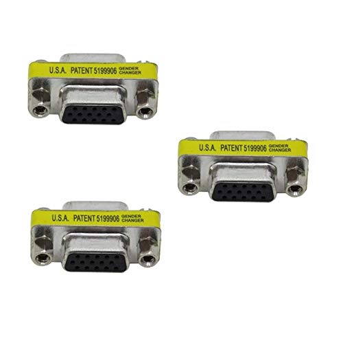 River Fox VGA Cable Joiner/Coupler Female to Female Pack of 3