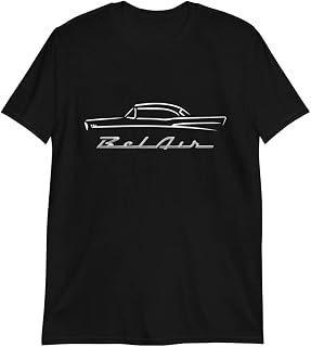 1957 Chevy 57 Belair Bel Air Outline Antique American Collector Car T-Shirt