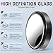 LivTee 2PCS Round Blind Spot Mirror, HD Glass and ABS Housing Convex Wide Angle Rearview Mirror with Adjustable Stick for Universal Car, Black