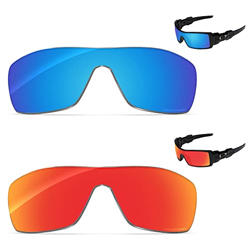 Image of Performance Replacement Lenses Compatible with Oakley Oil Rig, Polarized, UV Protection, Anti-Scratch