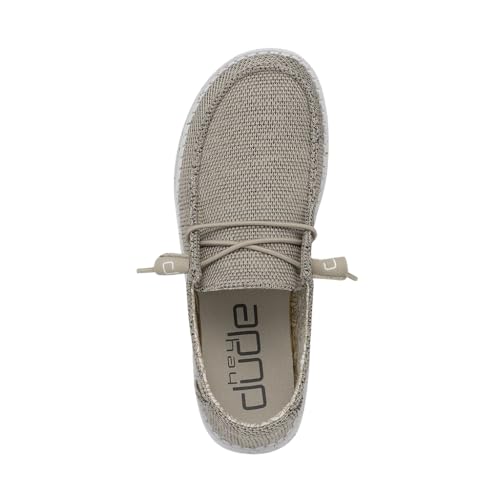 Image of HEYDUDE Women's Wendy Sox Sand Beige Size 12 | Women's Shoes | Women's Lace Up Loafers | Comfortable & Light-Weight