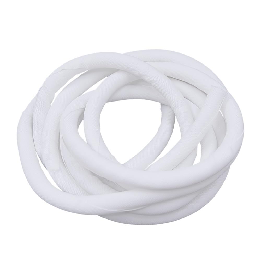 Funda Trenzada expandible de Pet Gestión de Cables Extensible Que Envuelve 3-25m m la Malla Cerrada del uno Mismo Trenzado Animal DOMÉSTICO Blanco(25MM*8METERS)